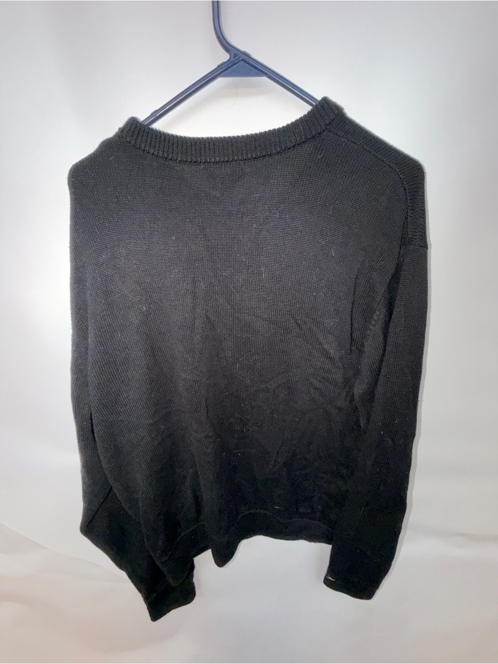 Teddy Fresh Black Crewneck Sweater - Solid Knit women’s size Medium